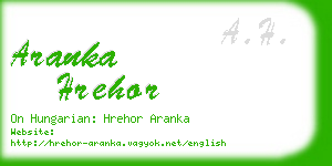 aranka hrehor business card